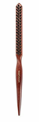 Picture of GranNaturals Teasing Boar Bristle Hair Brush for Women - Teasing Comb with Rat Tail Pick for Hair Sectioning Used for Edge Control, Backcombing, Smoothing, and Styling Fine Hair to Create Volume