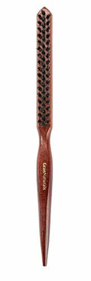 Picture of GranNaturals Teasing Boar Bristle Hair Brush for Women - Teasing Comb with Rat Tail Pick for Hair Sectioning Used for Edge Control, Backcombing, Smoothing, and Styling Fine Hair to Create Volume