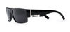 Picture of Locs Mens Flat Top Gangster Sunglasses Black Silver Frame 91026 (Black), 5.5w x 1.75h