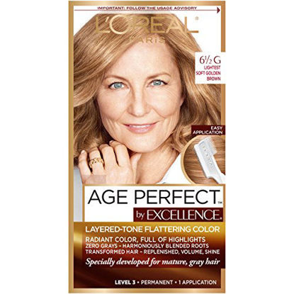 Picture of L'Oreal Paris ExcellenceAge Perfect Layered Tone Flattering Color, 6.5G Lightest Soft Golden