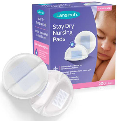 Picture of Lansinoh Stay Dry Disposable Nursing Pads for Breastfeeding, 200 Count