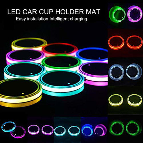 GetUSCart Led Cup Holder Lights 2 Pieces Car Cup Holder led