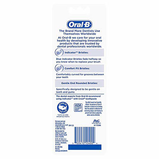 GetUSCart OralB Indicator Color Collection Manual Toothbrush, Soft, 4 Count