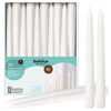 Picture of bolsius White Dinner Candles - Burning 7.5 Hours â Smokeless 10-inch Tall Burning Candles for Wedding, Holiday, Ceremonies and Home Decoration - Pack of 30 Household Dripless Candles