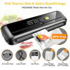 Picture of MegaWise Vacuum Sealer Machine | 80kPa Suction Power| Bags and Cutter Included | Compact One-Touch Automatic Food Saver with External Vacuum System | Dry Moist Fresh Modes for All Saving needs