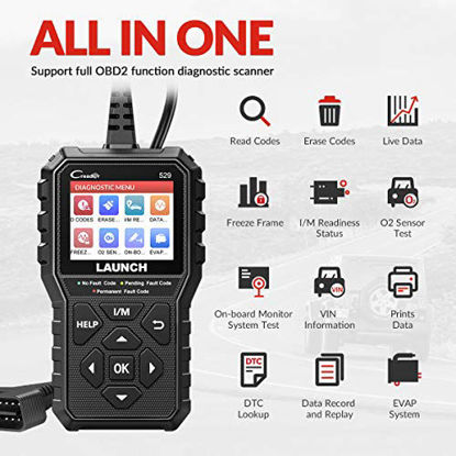 Picture of LAUNCH OBD2 Scanner, 2021 Newest CR529 Enhanced Universal Car Code Reader Auto Diagnostic Scan Tool with Full OBDII Functions DTC Lookup Check Engine Light for All OBDII Car After 1996