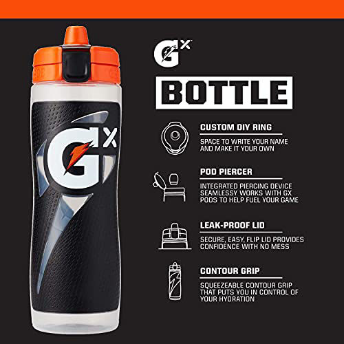 GetUSCart Gatorade Gx Hydration System, NonSlip Gx Squeeze Bottles