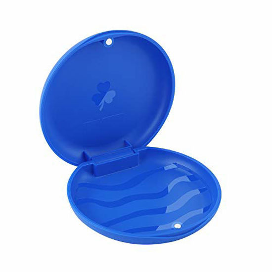 Picture of (2 Pack) Retainer Case,Solid Orthodontic Retainer Cases-Blue