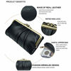 Picture of Rfid Blocking Wallets for Women Leather Clutch Wallet Bifold Credit Card Holder Ladies Coin Purse With Zipper and Kiss Lock (black)