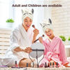 Picture of Hair Drying Towel wrap with cat Ear,Microfiber Hair Towel Quick Drying Hair for Women Girls ,Super Absorbent Quick Dry Bath Shower Dry Head Turban with Button
