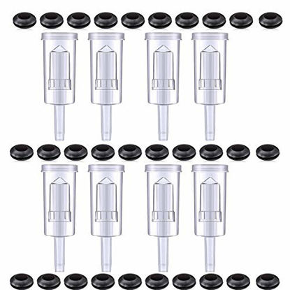 Picture of YXCC Air Locks 8 Pieces Plastic Airlock and 30 Pieces Silicone Grommets,Airlock Set for Fermenting, Brewing, Beer, Wine, Sauerkraut, Kimchi and Other Fermentation Projects