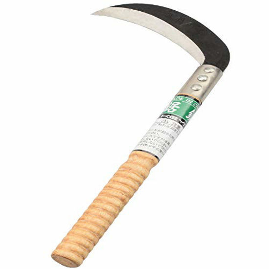 GetUSCart- zelin Clearing Sickle,Steel Grass Sickle,Manganese Steel  Blade/Hardwood Handle Hand held Sickle Tool -Professional Clearing Vines  and Farming Portable Safety Sickle