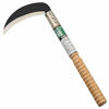 Picture of zelin Clearing Sickle,Steel Grass Sickle,Manganese Steel Blade/Hardwood Handle Hand held Sickle Tool -Professional Clearing Vines and Farming Portable Safety Sickle