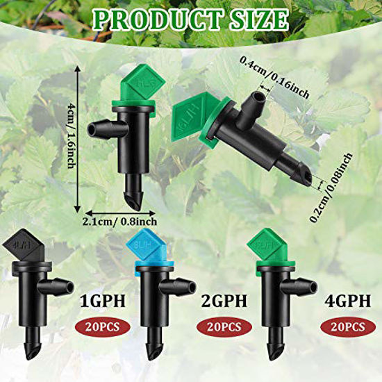 GetUSCart Mudder 60 Pieces Drip Emitter Garden Flag Irrigation Dripper