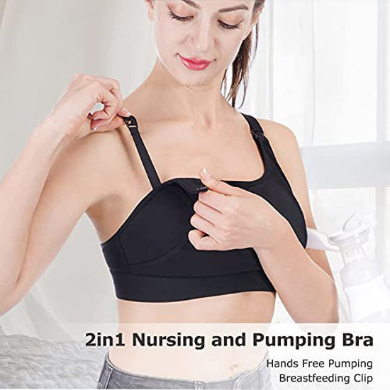 Momcozy Maternity Accessory 4-in-1 Hands-Free Pumping Bra-Leopard