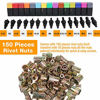 Picture of AIUITIO 16Hand Rivet Nut Tool, Professional Rivet Nut Setter Kit with 15PCS Metric & Inch Mandrels,150PCS Rivet Nuts