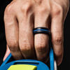 Picture of ThunderFit Silicone Wedding Ring for Men - 1 Ring (Blue Black, 12.5 - 13 (22.2mm))