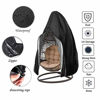 Picture of Oslimea Patio Hanging Egg Chair Cover, Durable Lightweight Waterproof Egg Swing Chair Cover with Zipper Fits Most Outdoor Single Swing Egg Chair Dust Protector (75" x 45", Black)