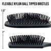Picture of Giorgio Detangling Paddle Brush and Cushion Hair Brush - Set of Black Air-Cushion Paddle Brush with Ball Tip Bristles - Women and Mens Hair Brush, Wet or Dry, Long, Thick, or Curly Hair