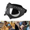 Picture of NAMSAN Dog Goggles Large Breed Dog UV Sunglasses Windproof Snowproof Dog Glasses for Long Snout Dogs, Soft Frame, Flexible Adjustable Straps, Black