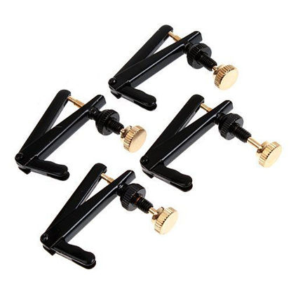 Picture of Sky 4pcs Cello Parts String Adjuster Fine Tuner 3/4-4/4 Black and Gold Cello Parts Accessories
