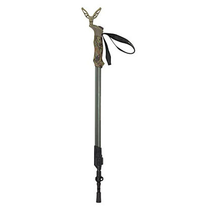 Picture of Allen Company Axial EZ-Stik Adjustable Push Button Shooting Stick, Monopod, 61 H inches, Olive, Green, one Size (21447)