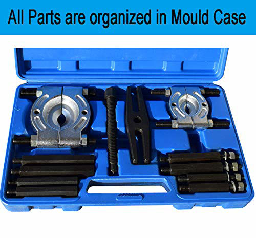 Punmew 14pcs Bearing Removal Puller Kit 5 Ton Capacity Pinion Wheel Bearing Separator Tool With 2 5cm And 3 7 5cm Jaws Wheel Hub Axle Puller Set