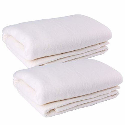 Picture of Tosnail Pack of 2 Sheets 45-Inch x 60-Inch Soft Natural Cotton Batting for Quilts, Craft and Wearable Arts