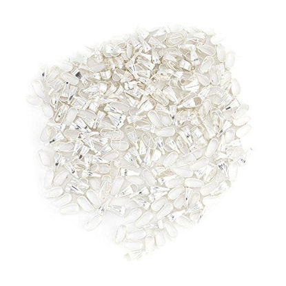 Picture of Sonew Pack of 300 Pinch Clips Clasps Bail Snap Alloy Pendant Connector for Pendants Jewelry DIY Making(Silver)