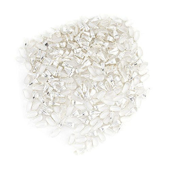 Picture of Sonew Pack of 300 Pinch Clips Clasps Bail Snap Alloy Pendant Connector for Pendants Jewelry DIY Making(Silver)