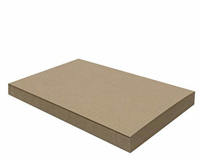 Picture of 50 Chipboard Sheets 11 x 17 inch - 30pt (Point) Medium Weight Brown Kraft Cardboard for Scrapbooking & Picture Frame Backing (.030 Caliper Thick) Paper Board | MagicWater Supply