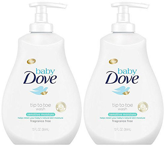 Picture of Dove Baby Tip To Toe Wash 13 Ounce Sensitive Pump (384ml) (2 Pack)