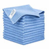 Picture of 12" x 12" Buff Pro Multi-Surface Microfiber Cleaning Cloths | Blue - 12 Pack | Premium Microfiber Towels for Cleaning Glass, Kitchens, Bathrooms, Automotive, Supplies & Products