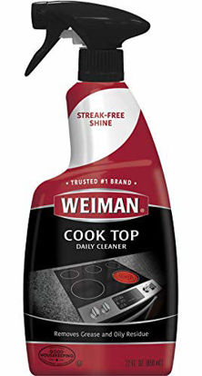 Picture of Weiman Cooktop Cleaner and Polish 22 Fluid Ounces - Daily Cleaner - Shines and Protects Glass and Ceramic Smooth Top Ranges - Gentle Formula
