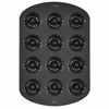 Picture of Wilton Non-Stick Mini Fluted Tube Pan, 12-Cavity, Steel, Multi-Cavity Mini Cake Pan, Black