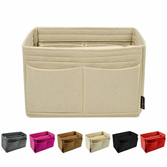 2Pcs Felt Purse Organizer Insert with Zipper, EsLuker.ly Premium Microfiber  Handbag Shaper Tote Bag Organiser Insert Fit Toiletry Pouch 26 19 -  Large&Small, Khaki : Amazon.in: Bags, Wallets and Luggage