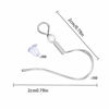 Picture of 100 PCS/50 Pairs 925 Sterling Silver Earring Hooks Fish Hook Ear Wires French Wire Hooks Hypo-allergenic Jewelry Findings Earring Parts DIY Making With 100 PCS Clear Rubber Earring Safety Backs