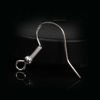 Picture of 100 PCS/50 Pairs 925 Sterling Silver Earring Hooks Fish Hook Ear Wires French Wire Hooks Hypo-allergenic Jewelry Findings Earring Parts DIY Making With 100 PCS Clear Rubber Earring Safety Backs