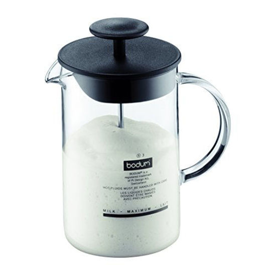 Picture of Bodum 1446-01US4 Latteo Manual Milk Frother, 8 Ounce, Black