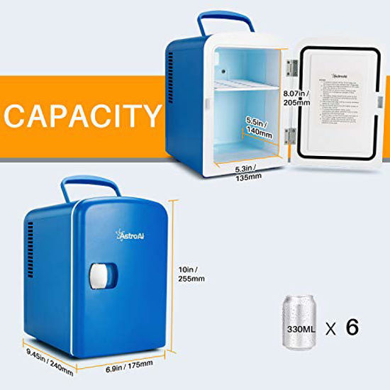 GetUSCart AstroAI Mini Fridge, 4 Liter/6 Can AC/DC Portable