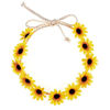 Picture of Floral Fall Boho Sunflower Crown Hippies Daisy Hair Wreath Bridal Headpiece Photo Props DY-01 (Yellow)
