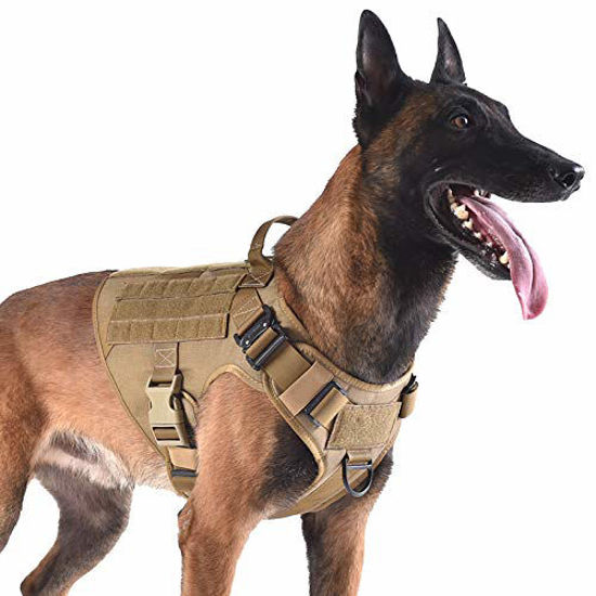 Working dog harness deals with handle