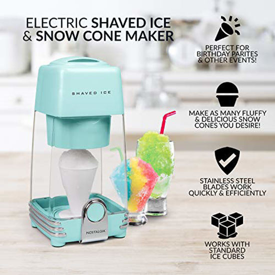 GetUSCart Nostalgia IS2AQ Electric Shaved Ice and Snow Cone Maker, Aqua