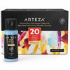Picture of ARTEZA Craft Acrylic Paint, Set of 20 Colors, 2oz/60 ml Bottles, Water-Based, Matte Finish Paints, Art Supplies for Art & DIY Projects on Glass, Wood, Ceramics, Fabrics, Leather, Paper & Canvas