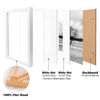 Picture of Egofine 11x14 Picture Frames Made of Solid Wood 4 PCS White - for Table Top and Wall Mounting for Pictures 8x10/5x7 with Mat Horizontally or Vertically Display Photo Frame White