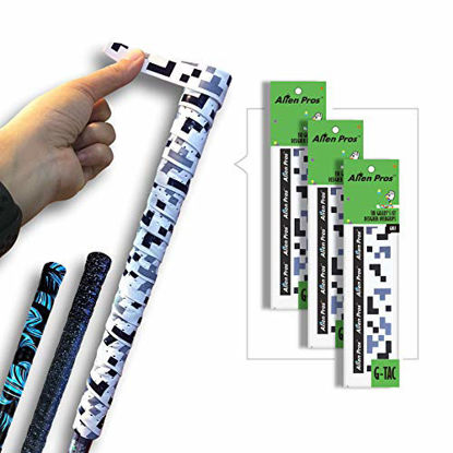Picture of ALIEN PROS Golf Grip Wrapping Tapes (3-Pack) - Innovative Golf Club Grip Solution - Enjoy a Fresh New Grip Feel in Less Than 1 Minute (3-Pack, Tetris)