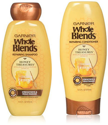 Picture of Garnier Whole Blends Honey Treasures Shampoo and Conditioner 12.5 Ounces each