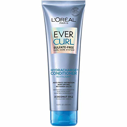 Picture of L'Oreal Paris EverCurl Sulfate Free Conditioner for Curly Hair, Lightweight, Anti-Frizz Hydration, Gentle on Curls, with Coconut Oil, 8.5 Fl; Oz (Packaging May Vary)