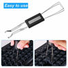 Picture of 202 Pieces Keyboard Cleaner Cleaning Tools Set Includes 1 Keyboard Puller Keycap Removal Tool 1 Door Window Track Cleaning Brush and 200 O-Ring Switch Dampeners (Transparent O-Rings)