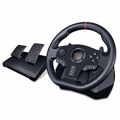 Picture of PXN V900 PC Racing Wheel, Universal Usb Car Sim 270/900 degree Race Steering Wheel with Pedals for PS3, PS4, Xbox, One,Xbox Series X/S, Nintendo Switch,Android TV
